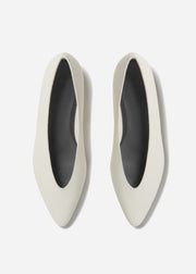 Pointed Ballerina Flat in Ivory - CO Collections